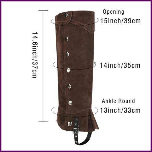 Medieval Pirate Boot Covers with Studs Lace-Up Adjustable Halloween Costume main image 4
